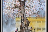 Watercolor Painting of Kusum Tree