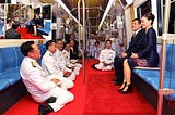 Thai king Maha Vajiralongkorn and queen Suthida take the Tube amid protests in the capital Bangkok