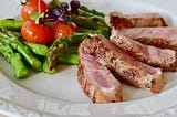 Grilled Meat Dish Served on White Plate men's health, nutrition, exercise, mental health, preventive screenings, young adult health, middle-aged men's health, senior men's health, healthy habits for men