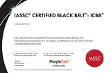 IASSC Certified Black Belt- Sample Certificate