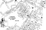 A map of the Paris catecombes