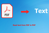 How to read the text from Pdf in php