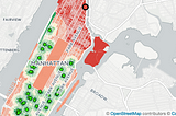 Mapping the frozen yogurt shop closest to each Manhattan apartment