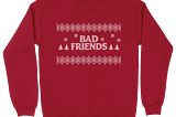 Bad Friends Logo Red Crewneck Sweatshirt