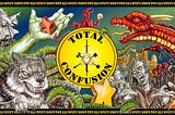 The TotalCon banner, made to look like a GM’s Screen. The screen features a wolf, undead, dragon and a large circle with the TotalCon logo in the center