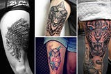 Men’s Cool Upper Leg Tattoo Models