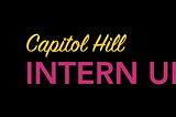 Capitol Hill Intern Update (October 18, 2021)