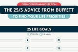 The 25/5 Advice From Buffett to Find Your Life Priorities