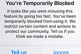 Why you get Action Blocked in Instagram