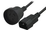 Power Cable 40cm 3-Pin AU Female to IEC C14 Male for UPS