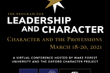 Oxford Character Project contributes to ‘Character and the Professions’ conference / Blog / The…