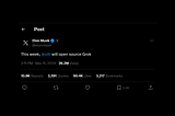 Elon Musk Said xAI chatbot Grok is going to be open-source