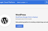 Create wordpress website in Google Cloud Platform (GCP)