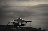 An old house on a hill