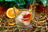 For this tequila old fashioned, I substituted Roca Patron Anejo.
