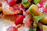 Grilled Chicken Breasts with Avocado Salsa