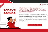 Explore the world of materials science through defect and microstructure analysis by diffraction. Learn how this technique provides insights into atomic arrangements, crystal imperfections, and material properties. Discover the significance of diffraction analysis in modern research.