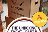 Packahes of beer delivered on someones doorstep — from Beer Merchants Branded Corrogated Boxes and Untappd