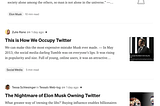 Most articles in my feed about Elon Musk buying Twitter have a negative sentiment