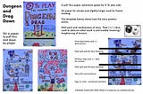 Slide showing how to make and play the Dungeon and Drag Down game. Template shows how to draw maps.
