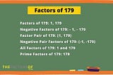 Factors of 179