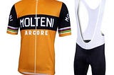 Molteni Orange Cycling Jersey & Shorts Set