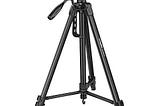 DIGITEK® DTR 550 LW (67 Inch) Tripod For DSLR, Camera |Operating Height: 5.57 Feet | Maximum Load Capacity up to 4.5kg | Portable Lightweight Aluminum Tripod with 360 Degree Ball Head | Carry Bag Included (Black) (DTR 550LW)