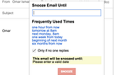 Introducing Email Snooze