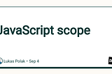 JavaScript scope