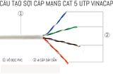 Dây cáp mạng Vinacap cat5e, cáp mạng Vinacap cat6 chính hãng