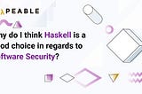 Why do I think Haskell is a good choice in regards to Software Security?