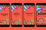 The different mobile app screen mockups of the “My Minutes Listened” data for the 2023 Spotify Wrapped