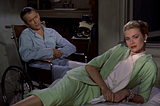 Jimmy Stewart and Grace Kelly in Alfred Hitchcock’s “Rear Window”