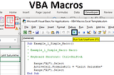 Visual Basic for Applications (VBA) Macros