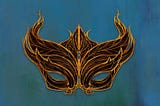 A close up of a masquerine, the supernatural party favors that give its wearers the ability to become the ultimate Avatar cosplayers.