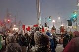 protesters in front of parliament buildings