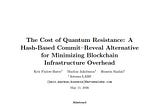 The Cost of Quantum Resistance