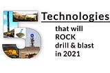 Image of the number 5 made up of smaller pictures with the Text 5 Technologies that will rock drill & blast in 2021