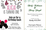 birthday and wedding invite