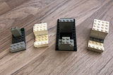 4 phone stands made from LEGO®