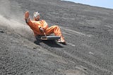 Volcano boarding in Nicaragua