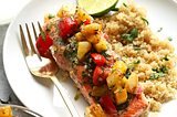 VIDEO: Foil Pack Salmon with Grilled Pineapple Salsa