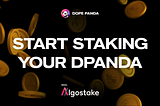 Moving away from LP competition, Stake your ALGO/DPANDA LP tokens with AlgoStake