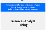 A Business Analyst? To do what?