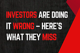 Startup Ecosystems Fail Because of Investors