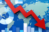 Charts and graphs showing the economy shrinking