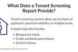 what are tenant screening services