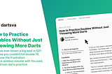 How to Practice Doubles Without Just Throwing More Darts