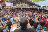 Sajjad Lone hits out at Omar Abdullah during rally in Budgam