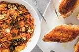 Crispy Chicken with Spicy Carrot Salad :